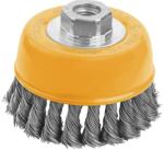 TOLSEN TOOLS Drótcsiszoló fazékkefe, sordott 100 mm - M14 (77509)