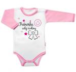Baby Nellys Hosszú ujjú body vicces szöveggel Baby Nellys, edző az egész családnak Velikost koj. oblečení: 80 (9-12m)