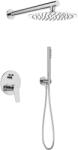 INVENA Alonia set de duș ascuns cu duș de ploaie crom BS-70-001 (BS70001)