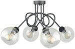 Keter Lighting Lustră aplicată EVIE 4xE27/60W/230V antracit/transparent (KE0188)