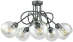 Keter Lighting Lustră aplicată EVIE 5xE27/60W/230V antracit/transparent (KE0189)