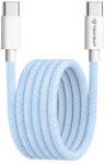 Techsuit - Adatkábel (PCB114D) - Apple, Android, Type-C készülékekhez, Szupergyors töltés, PD60W, Rugalmas, Tartós, 1m - Kék