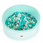 Moni Toys Labdamedence + Ajándék 200 db 5, 5 cm labdával - kék/türkiz - 90x30 cm