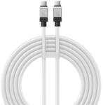Baseus COOLPLAY adatkábel (Type-C - Type-C, 100W, gyorstöltő, 200cm, törésgátló) FEHÉR