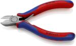 KNIPEX Клещи диагонални резачки, синьо-червена ръкохватка 125мм, с отваряща пружина, Knipex (K7622125)