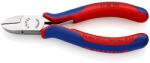 KNIPEX Клещи диагонални резачки, синьо-червена ръкохватка 130мм, с отваряща пружина, Knipex (K7702130)