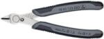 KNIPEX Клещи резачки Super-Knips, неръждаема стомана, черно-сива ръкохватка 125мм, ESD, с отваряща пружина, Knipex (K7803125ESD)