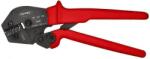 KNIPEX Клещи за кримпване на кабелни накрайници 0.25-6мм2, закалени, синьо-червена ръкохватка 250мм, с пружина, Knipex (K975208)