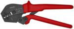 KNIPEX Клещи за кримпване на кабелни накрайници 10-25мм2, закалени, синьо-червена ръкохватка 250мм, с пружина, Knipex (K975209)