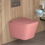 Inter Ceramic Set vas WC suspendat Inter Ceramic Rimless roz mat cu capac softclose (5135PINK)