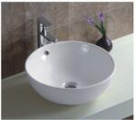 Inter Ceramic Lavoar pe blat Inter Ceramic Art rotund alb lucios 43 cm (873)