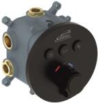 Inter Ceramic Baterie cada-dus incastrata Inter Ceramic Grigo negru mat cu corp ingropat (595029B)