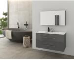 Drop Dulap cu oglinda suspendat Drop Torino antracit 1 usa 88 cm (5KTO090AG)