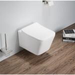 Inter Ceramic Set vas WC suspendat Inter Ceramic Rimless alb mat cu capac softclose (5135MW)