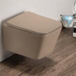 Inter Ceramic Set vas WC suspendat Inter Ceramic Rimless bej mat cu capac softclose (5135BEIGE)