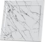 Inter Ceramic Cadita compozit pentru dus Inter Ceramic patrata 90x90 cm alb mat finisaj marmura (9090MB-1)