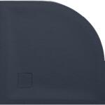 Inter Ceramic Cadita compozit pentru dus Inter Ceramic semirotunda 90x90 cm finisaj piatra mata-gri inchis (90V RS-3)