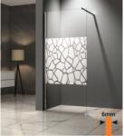 Inter Ceramic Paravan de dus tip Walk-In Inter Ceramic profil crom - sticla transparenta+ elemente albe 90x200 cm (113C/90)