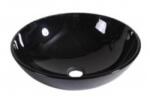 Inter Ceramic Lavoar pe blat Inter Ceramic rotund negru lucios 42 cm (042В)