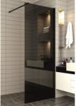 Inter Ceramic Paravan de dus tip Walk-In Inter Ceramic profil negru mat - sticla fumurie 100x200 cm (113G/100 NANO)