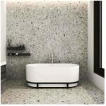 Inter Ceramic Cada freestanding Inter Ceramic acril alb-gri 160x75 cm cu cadru negru (LB1609MW)