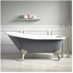 Inter Ceramic Cada freestanding retro Inter Ceramic acril gri-alb 162.5x69.5 cm (1784 GRAY)