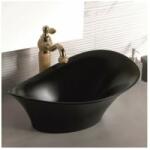 Inter Ceramic Lavoar pe blat Inter Ceramic Art asimetric negru mat 55 cm (877B)
