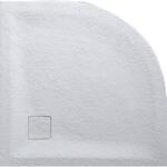 Inter Ceramic Cadita compozit pentru dus Inter Ceramic semirotunda 90x90 cm finisaj piatra-alb mat (90V RS-1)