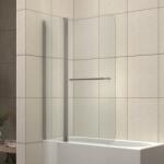 Inter Ceramic Paravan de cada pivotant Inter Ceramic 100x140 cm sticla 5 mm profil crom lucios-transparent stanga (112TR L)
