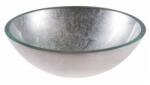 Inter Ceramic Lavoar pe blat Inter Ceramic din sticla rotund argintiu lucios 42 cm (042SILVER)