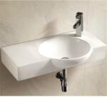 Inter Ceramic Lavoar suspendat Inter Ceramic asimetric alb lucios 75 cm (7513)