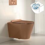Inter Ceramic Set vas WC suspendat Inter Ceramic cu capac softclose rose gold (5237ROSE GOLD)