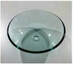 Inter Ceramic Lavoar pe blat Inter Ceramic din sticla rotund transparent lucios 42 cm (042T)