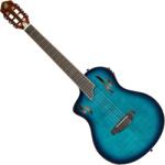 Ortega Guitars RTPDLX-FMA-L 4/4 Flamed Maple Blue Chitară clasică cu preamplificare