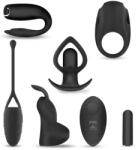Black & White Комплект вибриращи играчки с дистанционно Six-In-One Kit