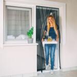  Szúnyogháló függöny ajtóra 100 x 210cm fekete (11608BK)