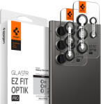 Spigen "Glas. tR EZ Fit Optik Pro" Samsung Galaxy S24 Ultra Tempered kameravédő fólia felhelyező kerettel, fekete (2db) (AGL07425) - spigen