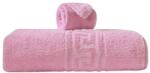 Pucioasa Prosop bumbac 100% cu bordura greceasca, 500gr/m2, 30x50cm Roz Prosop