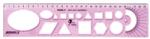 Optima Sablon vonalzó OPTIMA pink 30cm (53048) - vectraline