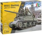 Italeri 1/35 M4A1 SHERMAN tanc cu echipaj american machetă (6568S)
