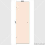  SAUNABAU üveglap szaunaajtókhoz 1900x600x8 mm, edzett, bronz parsol, 1 db. fogantyú furattal (T0502-056)