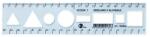 Optima Sablon vonalzó OPTIMA kék 20cm (53049) - fotoland