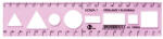 Optima Sablon vonalzó OPTIMA pink 20cm (53051) - papir-bolt
