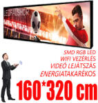 Ledfalshop Beltéri fényújság - Színes (160x320 cm) P2.5