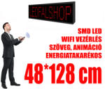 Ledfalshop Kültéri fényújság (48x128 cm) - Rózsaszín - P10