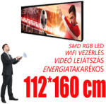 Ledfalshop Kültéri fényújság - Színes (112x160 cm) P5