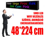 Ledfalshop Kültéri fényújság (48x224 cm) - 7 színű - P10