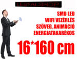 Ledfalshop Kültéri fényújság (16x160 cm) - Zöld - P10