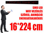 Ledfalshop Kültéri fényújság (16x224 cm) - Rózsaszín - P10