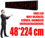 Ledfalshop Kültéri fényújság (48x224 cm) - Zöld - P10